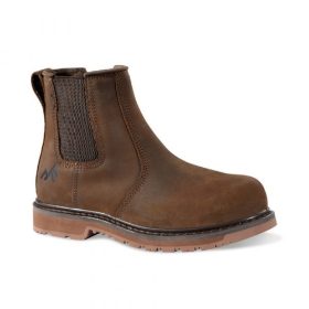 RF951 Ruby Ladies Safety Chelsea Brown Boot  - S3 HRO SRA