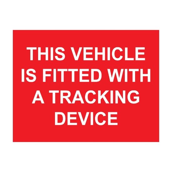 -this vehicle is fitted with a tracking device-sa