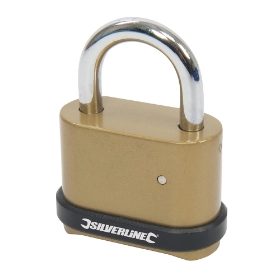 Silverline Zinc Alloy 4-Digit Combination Padlock - 50mm