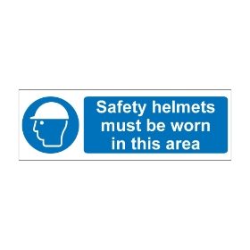 Safety Helmets must be worn in this area  600mm x 450mm