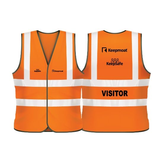 Keepmoat printed Full Spec Waistcoat VISITOR - Orange