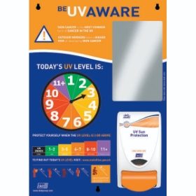 Deb Sunboard - c/w Mirror, UV Level Indicator & Dispenser