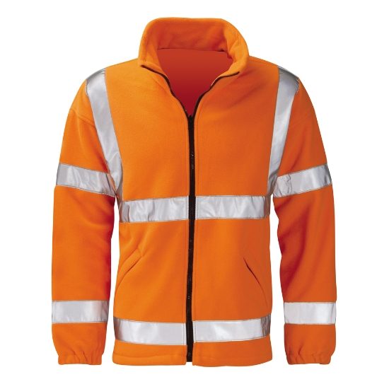 Rail Hi Vis Fleece Jacket - Orange