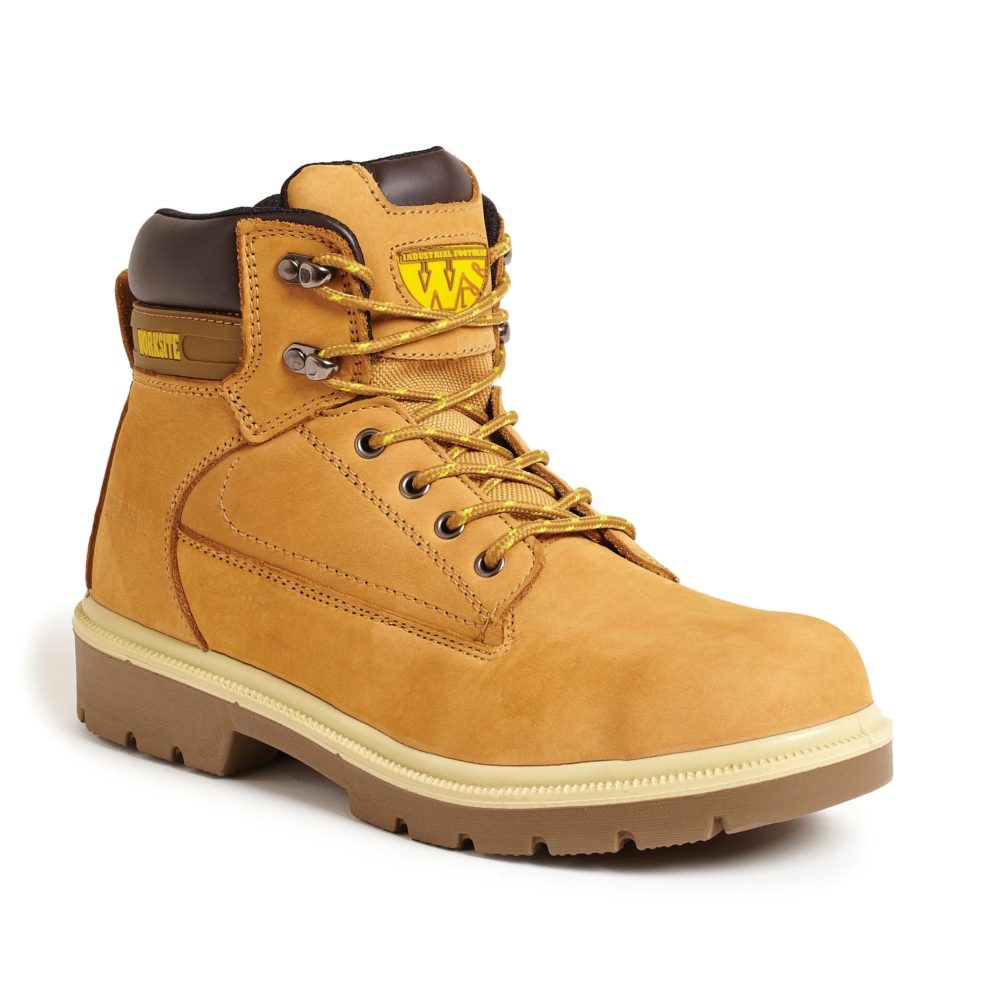 SS613SM Nubuck Wheat Safety Boots | Tiger Supplies