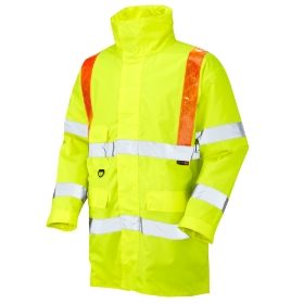 Hi Vis Jacket - Yellow With Red Braces