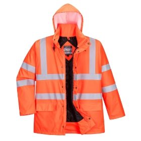 Sealtex 490 Hi Vis Lined Rain Jacket - Orange