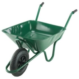 Integral Green Wheelbarrow - 90 Litre - Pneumatic Tyre