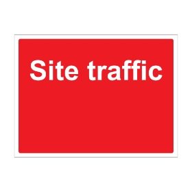 Site Traffic 600mm x 450mm - 1mm Rigid Plastic Sign