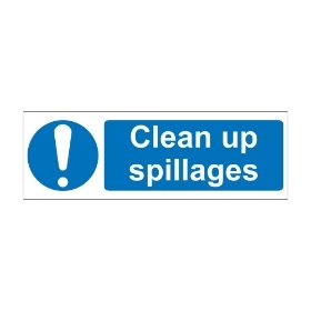 Clean Up Spillages  600mm x 200mm