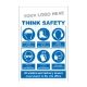 Think Safety Including Your Own Logo 1000mm x 1500mm - 3mm Foamex