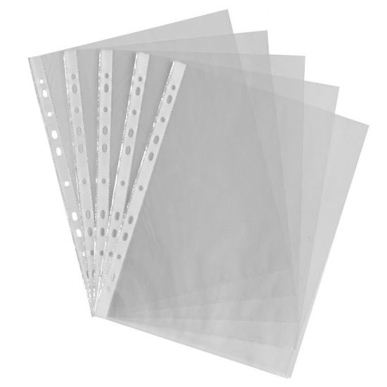 A4 PVC Punch Pockets - Pack of 100