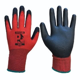 Red PU Glove - Cut Protection Level 1