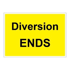 Diversion ends - 1050mm x750mm  - Zintec Sign