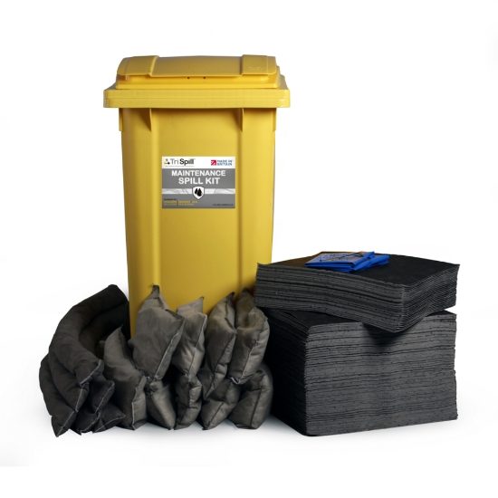 Tri Spill™ Maintenance Spill Kit - 240 Litre Supplied in  Wheelie Bin