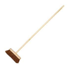 Coco Broom - c/w Handle, 10" / 250mm - from Tiger Supplies Ltd - 300-01-12