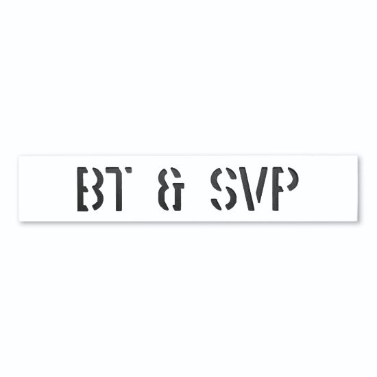 First Fix Stencil - BT & SVP - 150mm x 731mm x 3mm