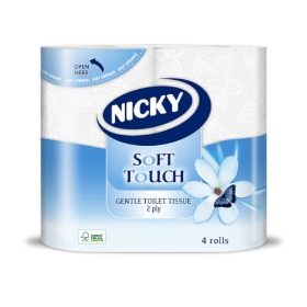 Nicky Soft Touch Toilet Roll - 2ply - White - Pack of 32