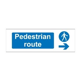 Pedestrian route arrow right  600mm x 200mm 