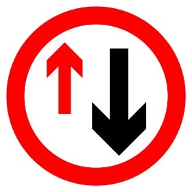 750mm Give Way Sign - Black Plastic CR1 Quick Fit Sign