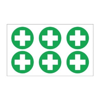 First aid cross, 50mm x 50mm, Self Adhesive Vinyl - from Tiger Supplies Ltd - 565-04-60