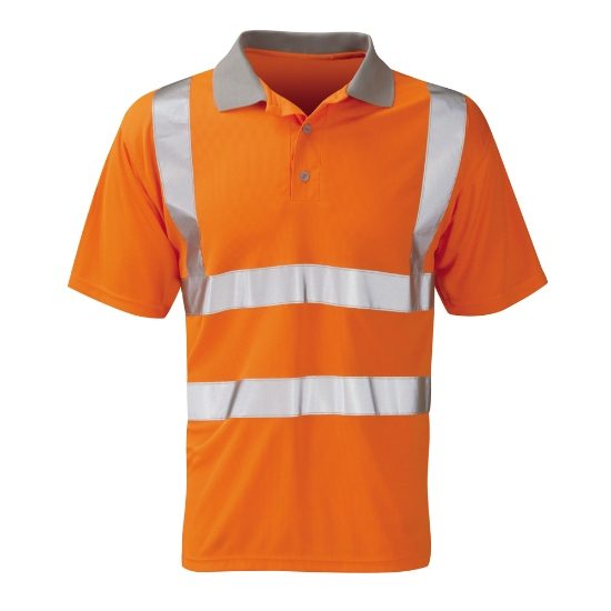 Rail Hi Vis Polo Shirt - Orange