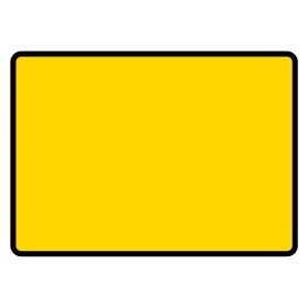 1050 x 750mm Blank Yellow (c/w Black Border) - Black Plastic CR1 Quick Fit Sign