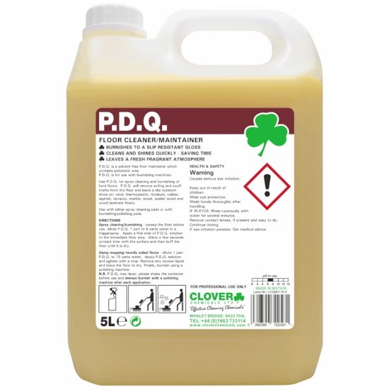 Clover P.D.Q Floor Cleaner/ Polish Maintainer – 5 Litre