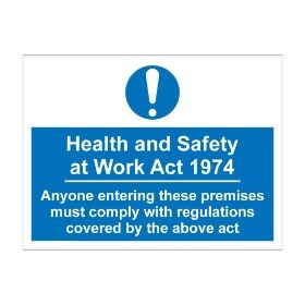 Health and safety at work act 1974  600mm x 450mm