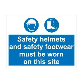 Safety helmets & footwear must be worn  600mm x 450mm