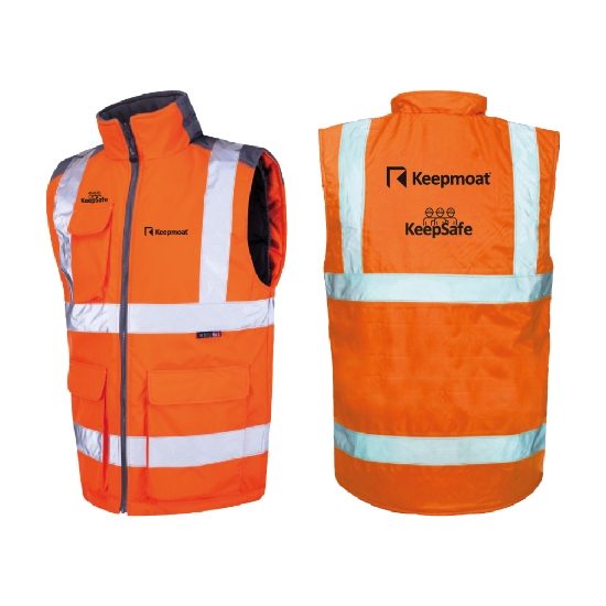 Keepmoat BW01 Hi vis Body Warmer - Orange