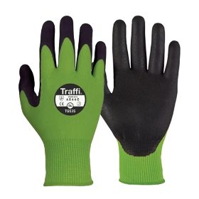Traffi TG535 Cut Level C Secure Green Glove