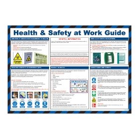 Health & safety at work guide Poster, 840 x 590mm, Laminated - from Tiger Supplies Ltd - 550-03-81