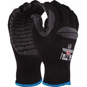 Palm Padded Anti-Vibration Black Gloves