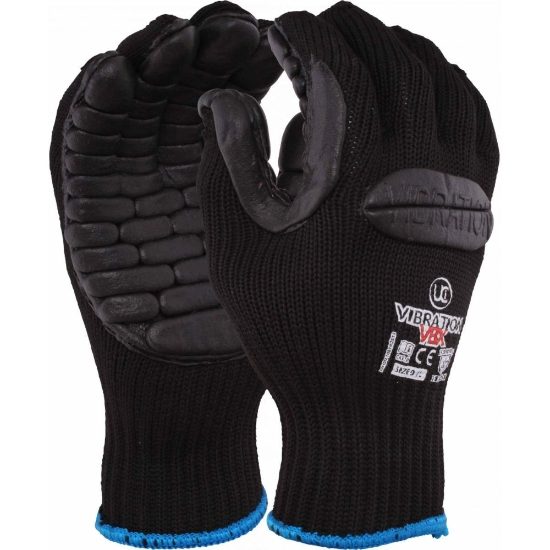 Palm Padded Anti-Vibration Black Gloves