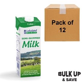 Lakeland Long Life Milk - 1 Litre - Pack of 12
