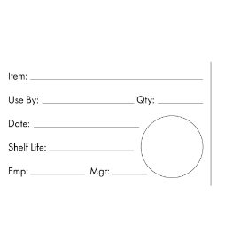 Food Label - 100mm x 50mm - Roll of 100