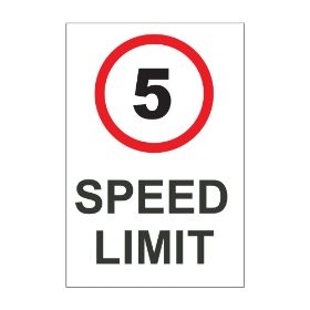 Speed limit 5mph - 450mm x 450mm