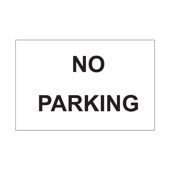 No parking sign, 300 x 200mm, 1mm Rigid Plastic - from Tiger Supplies Ltd - 560-04-46