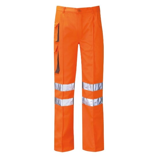 Rail Hi Vis Polycotton Combat Trouser - Orange