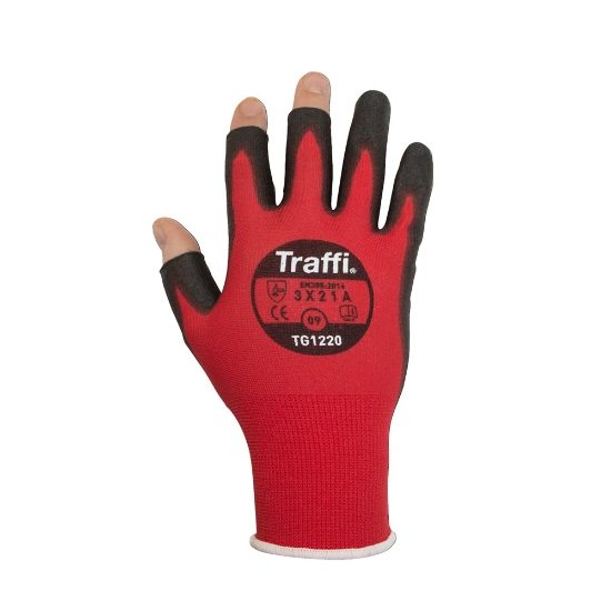 Traffiglove TG1220 Metric 3 Digit 1 Red Glove