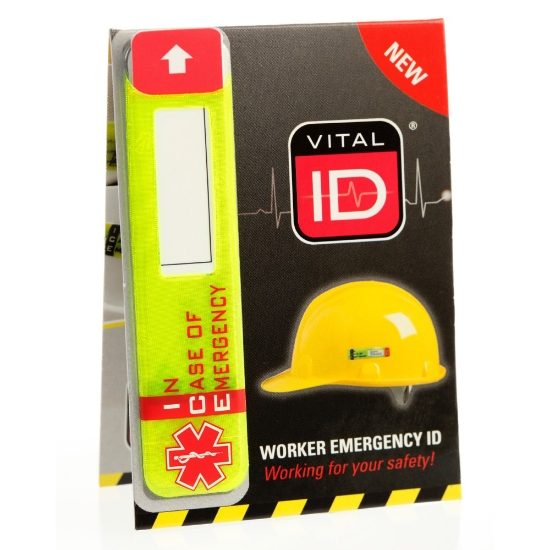 I.C.E. Hard Hat Safety Tag - With Window