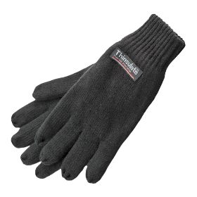 Thinsulate Fingered Black Glove - Universal Size  
