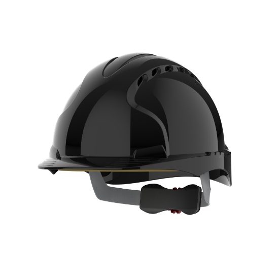 JSP EVO3® Vented Safety Helmet c/w Wheel Ratchet - Black