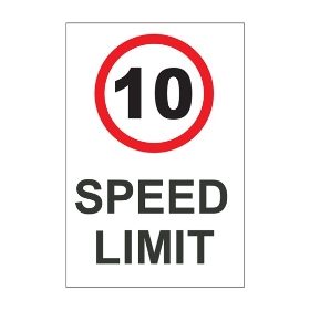 Speed limit 10mph - 600mm x 450mm