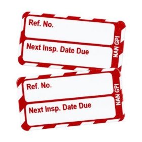 Scafftag Nanotag Insert - Red - Next Inspection Date
