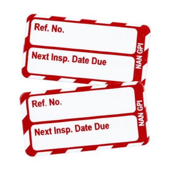 Scafftag Nanotag Insert - Red - Next Inspection Date