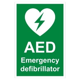AED Emergency Defibrillator 200mm x 300mm