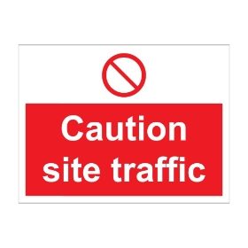 Caution site traffic  600mm x 450mm