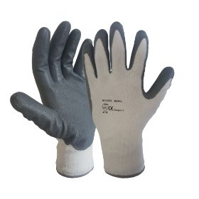 Nitrile Palm Coated White/Grey Glove 