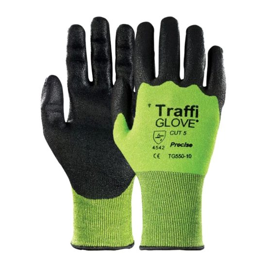 Traffi TG550 Precise Cut Level 5 Nitrile Safety Glove Size 8 CLEARANCE